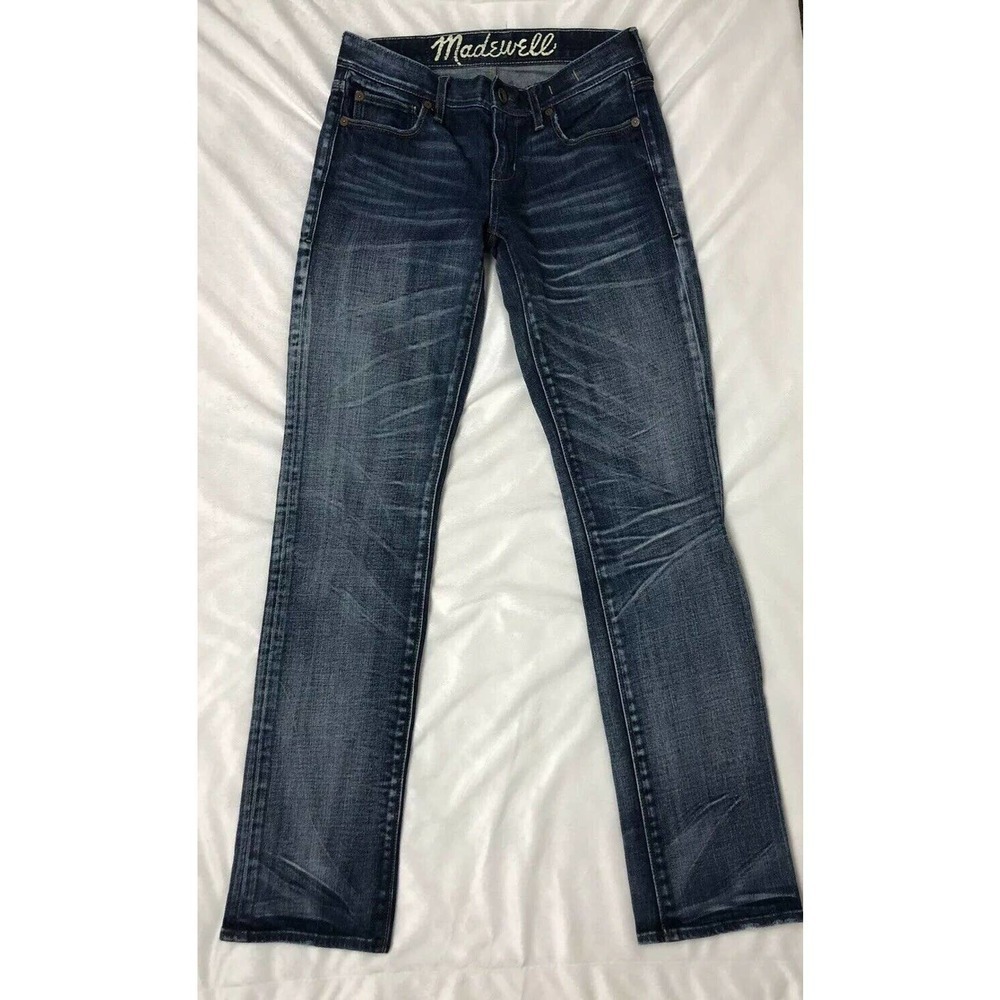 Madewell Rail Straight Women's Jeans Stretch Dark Wash Faded Size 26X31